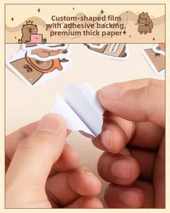 Detail showing high-quality waterproof Capybara sticker with smooth die-cut edges and strong adhesive