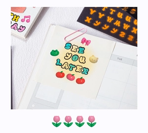 Autocollants 3D DIY aux formes mignonnes d'ours, de grenouille et de fleurs pour journaux