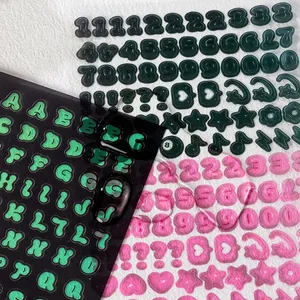Lot d'autocollants imperméables alphabet et chiffres pour scrapbooking et loisirs