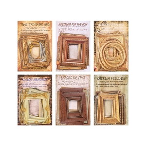 Σετ vintage αυτοκόλλητα κορνίζα για scrapbooking με περίτεχνα ρετρό σχέδια