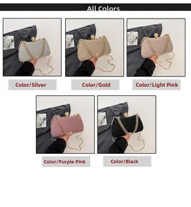 Detailed display of evening clutch bags in silver, gold, pink, violet and black sequins