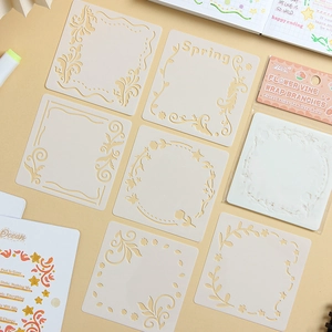 8er Set florale Malschablonen mit Frühlingsmotiven für Kunst und Ölpastellmalerei Projekte