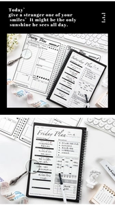 Dettaglio delle pagine dell'agenda a spirale A5 con layout per venerdì e sabato