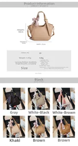 Tableau des tailles détaillé pour le sac seau avec dimensions et longueur de bandoulière