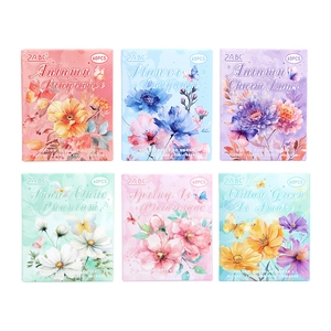 60-piece floral and butterfly sticker set with 6 seasonal themes for DIY journals