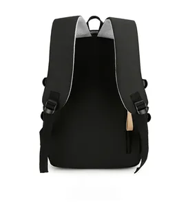 Detail of backpack back with padded mesh shoulder straps and hidden anti-theft zipper pocket
