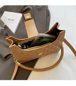 Detailed interior view of beige tote bag with ample space for smartphone and cosmetics