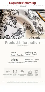Detailed macro view showing the fine 100% silk texture and houndstooth pattern of the scarf