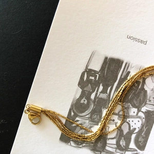 Minimalist multi-strand gold snake chain bracelet with elegant lobster clasp for women