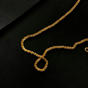 Minimalist Spiral Wave Texture Chain Necklace 18K Gold Plated Titanium Steel Adjustable Clavicle Choker For Women Jewelry