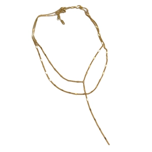 Élégant ensemble de colliers lariat dorés à double couche avec design en Y pour femmes