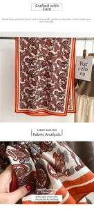 Detailed macro view of retro paisley scarf fabric made of soft synthetic sheep wool material