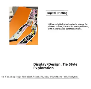 Close-up of digital print silk twilly scarf used as a decorative handbag handle wrap