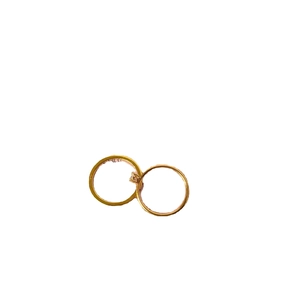 Minimalist 18K gold plated titanium steel ring set with a square zircon gemstone