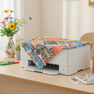 Bohemian dust cover cloth with colorful art painting for microwave and bedside table