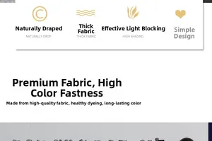Features of blackout curtain fabric showing high color fastness and thick texture