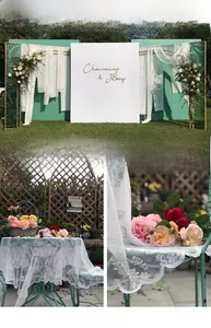 Detailed close-up of French white lace tablecloth featuring floral hollow patterns