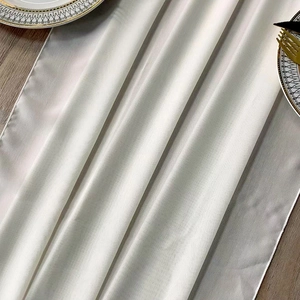Elegant white chiffon table runner with silky texture for wedding and home dining decor