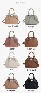 Verschiedene Farben der Muschel-Handtaschen aus Leder mit feiner Litschi-Struktur