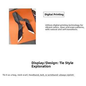 Detail of black and white twill silk scarf showing high-quality digital printing texture