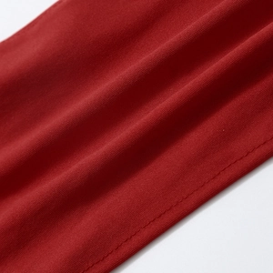 Elastic red stretch chair cover with professional stitching for wedding banquet decoration