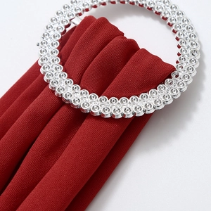 Silver rhinestone round buckle for chair sashes and wedding banquet decorations