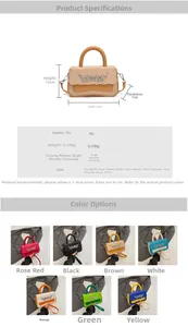Detailed size chart for Y2K PU leather crossbody bag with 22cm width and 13cm height