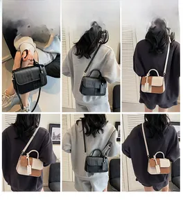 Detail view of stylish quilted handbags showing top handle and adjustable shoulder strap usage