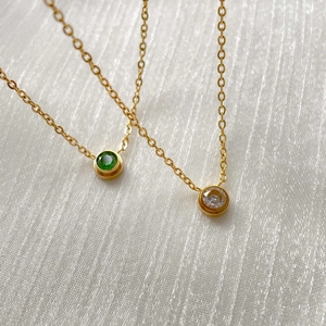 Collana Con Pendente Rotondo In Zircone Minimalista In Acciaio Al Titanio Catena Da Clavicola Per Donna Stile Elegante