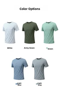 Men's quick-dry sport t-shirts in white, olive, green, light blue, and grey colors