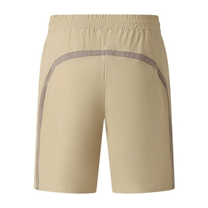 Pantaloncini running uomo asciugatura rapida kaki con vita elastica e dettaglio posteriore