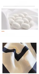 Texture dettagliata di un foulard in seta leggera e traspirante con bozzoli naturali