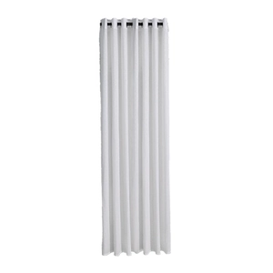 White waterproof outdoor grommet curtains for gazebo and patio with silver metal rings