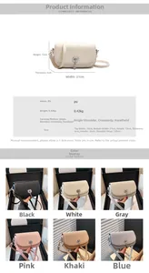 Spécifications de taille et guide des couleurs du sac à bandoulière tressé en PU