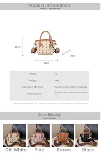 Spécifications de taille détaillées et tableau des matériaux pour le sac seau monogramme