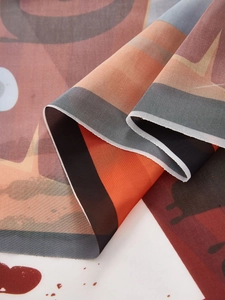 Close-up of Halloween ghost hand curtain fabric showing detailed weave texture and print