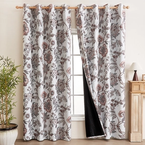Vintage Floral Verdunkelungsvorhänge Ösen Thermoisolierte Polyester Mischung Drapes Wohnzimmer Schlafzimmer Paisley Print