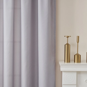 Elegant light purple sheer curtains with horizontal texture for luxury living room decor