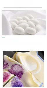 Gros plan sur la soie haut de gamme avec motif floral violet élégant et texture soyeuse