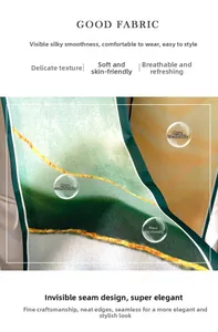 Detailansicht des Seidenschals im Ölgemälde-Stil mit weicher Textur und Innennaht-Design
