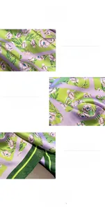 Dettaglio del foulard in seta con stampa floreale, stampa digitale e doppia cucitura bordi