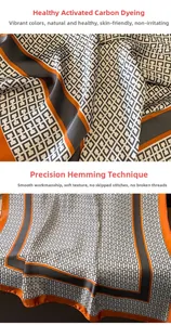 Detail of silk scarf showing reactive charcoal dyeing and precision hemmed edges
