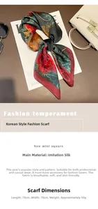 Close-up of vintage peony floral silk scarf measuring 70x70cm for professional styling