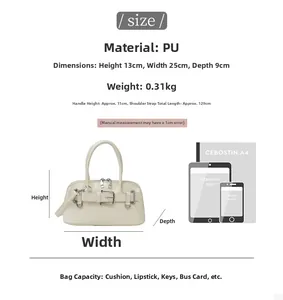 Detailed size chart for shell bag showing dimensions and capacity for essential items