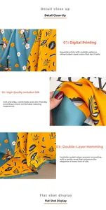 Détail d'un foulard en soie montrant l'impression numérique et les bords surpiqués