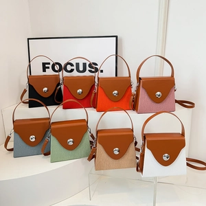 Mini sacs à main box minimalistes en velours et cuir multicolores pour femmes