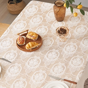 French vintage butterfly lace tablecloth for rustic table setting and elegant home decor