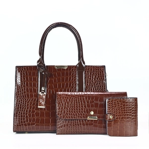 Women Handbags Crocodile Pattern PU Leather Tote Shoulder Crossbody Bag Large Capacity Fashion Handbag And Clutch And Wallet