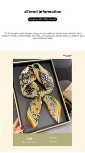 Detailed texture of printed mulberry silk scarf with vintage floral paisley patterns