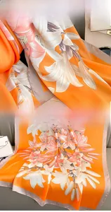 Detailed macro view showing the precise edge stitching and floral silk fabric texture